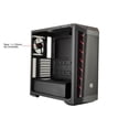 thumbnail image 5 of Cooler Master MasterBox MB511 ATX Mid-Tower with Front Mesh Ventilation, Front Side Red Accent Mesh Intake & Transparent Acrylic Side Panel, 5 of 16
