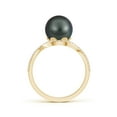 thumbnail image 2 of ANGARA Tahitian Cultured Pearl Bypass Ring with Diamond Halo in 14K Yellow Gold for Women | June Birthstone, Birthday, Anniversary, Jewelry Gift for Women | Pearl Ring, 2 of 8