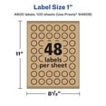 thumbnail image 6 of Avery Kraft Brown Starburst Labels, 1", 4,800 Labels, 6 of 9