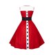 thumbnail image 2 of Lucakuins Vestido de mujer, vestido midi de encaje sin mangas con cuello redondo y estampado de estilo navideño para fiesta navideña Lucakuins  moda, 2 of 9