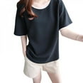 thumbnail image 2 of MesaSe Femmes Été Femmes Harajuku T-Shirt Manches Courtes Col Rond Décontracté Style Coréen Hauts T-Shirts, 2 of 5