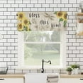 thumbnail image 4 of Sunflower Valances, Bless This Home Summer Sunflower Butterfly Dragonfly Vintage Rod Pocket Cafe Valance Short Window Curtains Valances for Kitchen, Bedroom, Living Room, 1 Panel, 54"X18", 4 of 5
