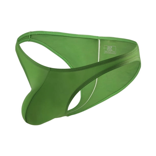 Ropa interior elástica de seda de hielo para hombre, de color sólido, para jóvenes, fina, transpirable, sexy, antiarrugas, de talla grande, de cintura baja