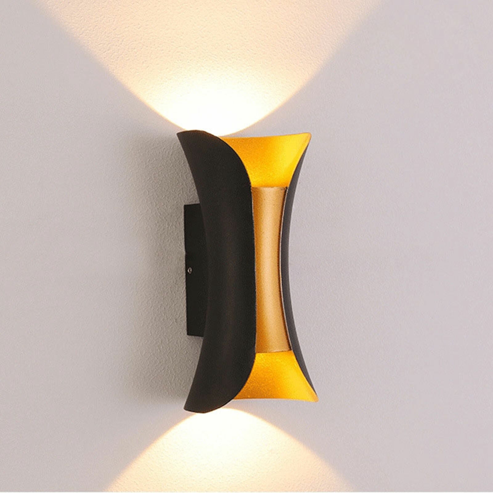 Modern Up Down Wall Light Indoor Outdoor Sconce Black Porch Aluminium Fixture