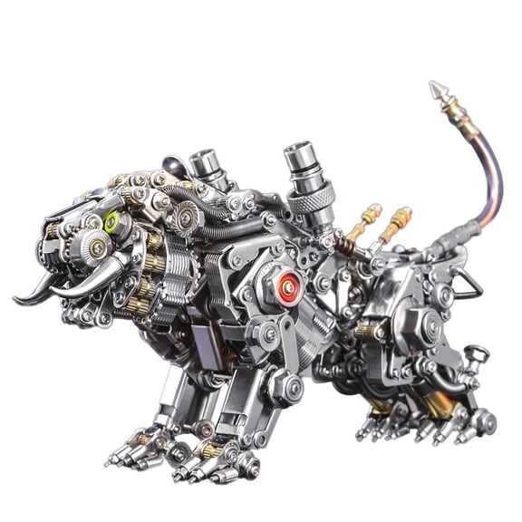 3D Metal Assembly Bengal Tiger Puzzle Kits, DIY SteamPunk Mechanical Animal Model  (700PCS)