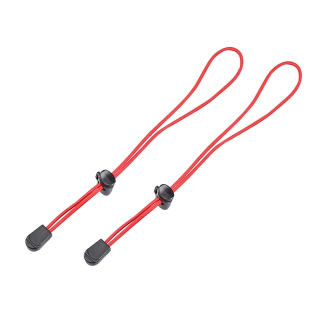 Cordón elástico ajustable Sunnimix 2x para bastón de Montañismo rojo 26 cm