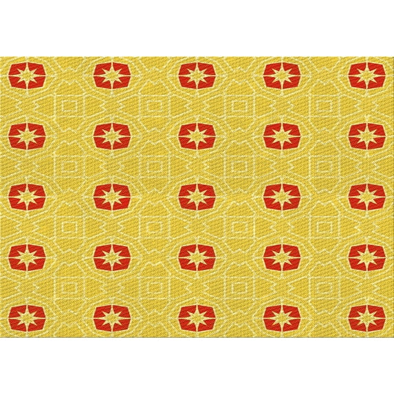 Ahgly Company Indoor Rectangle Patterned Banana Yellow Area Rugs, 2' x 3'