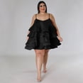 thumbnail image 3 of AURA Women Sleeveless Square Neck Ruffle Strap Dress Sexy Princess Midi Dress Summer Vacation Dress, 3 of 6