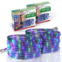 Tupkee LED Rope Light Multi-Color - for Indoor and Outdoor use, 24 Feet 7.3 m - 10MM Diameter - 144 LED Long Life Bulbs Rope Tube Lights - Pack of 2