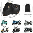 thumbnail image 5 of FFORCE 3XL 420D Heavy-Duty Motorcycle Cover, All-Season Durable Scooter Cover, Waterproof Outdoor, Fits 104-inch Motorcycles (L: 104.33 in x W: 41.34 in x H: 49.21 in), 5 of 11
