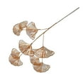 thumbnail image 2 of Simulated Flower Golden Eucalyptus Ginkgo Leaf Gold Fan Leaf Flower Arrangement, 2 of 9