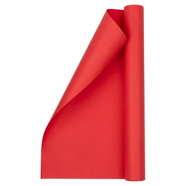 JAM Paper Matte Wrapping Paper, 26.3 Sq ft, Matte Red, Roll 1 Pack
