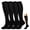 Black, variant on 4Pairs Halloween Compression Socks for Women & Men Circulation 15-20 mmHg - Better Blood Flow, Swelling , Best Support for Medical, Running, Nursing