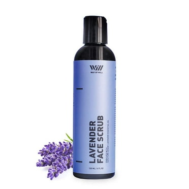 Way of Will Exfoliating Face Scrub Gentle Exfoliator with Jojoba Beads 120 ml Lavender