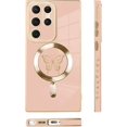 thumbnail image 4 of for Samsung Galaxy S23 Ultra Case [Support for Magsafe] Butterfly Pattern Magnetic Plating Screen Protector Luxury Elegant Case Camera Protector Shockproof Protective Corner Back Cover -Pink, 4 of 12