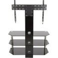 thumbnail image 2 of AVF SDCL900-A Stand with TV Mount for TVs up to 60", Black Glass, Chrome Legs, 2 of 8