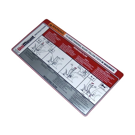 Cycle Country Plow Parts - Western Plow Part #61740 - UniMount Attach/Detach Label Decal