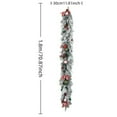 thumbnail image 3 of Christmas Countdown Garland with Realistic Pine Cones and Berries, Snow-Dusted Xmas Vine Swag for Fireplace Mantle Stairs Decor, Outdoor Indoor Holiday Home Party Decoration Rattan Style Wreath, 3 of 7