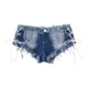 thumbnail image 1 of Pantalones cortos vaqueros, micro shorts de mezclilla a la moda para mujer, estilo casual de verano. L, 1 of 9