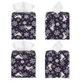 thumbnail image 2 of Balery Elegant ice skates snowflakes A Porta Pañuelos de Cuero con Estampado – Funda Moderna Cuadrada para Caja de Pañuelos, Dispensador 5x5x5'', 2 of 7