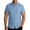 Blue, variant on WIZUTIZ Mens Casual Linen Shirts Short Sleeve Button Down Shirt Solid Summer Beach Vacation Shirt Dress Shirt