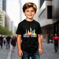 thumbnail image 2 of Tisuna Graphic T Shirts For Boys Kids Short Sleeve Crew Neck New York Print Tops Casual School Sport Shirts For Toddler And Tweens 2-13 Years, 2 of 5
