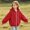 Red, variant on LOINRODI Girls Zip Up Raglan Hoodie Jacket Loose Pocket Solid Color Long Sleeve Casual Kids Outerwear Blue 13 Years