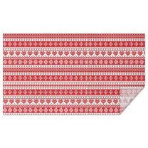Red and White Christmas Pattern Rectangle Tablecloth 60"x102",Waterproof Polyester Rectangle Table Cloth, Wipeable Spillproof Polyester Tablecloth for Dining, Camping, Indoor and Outdoor