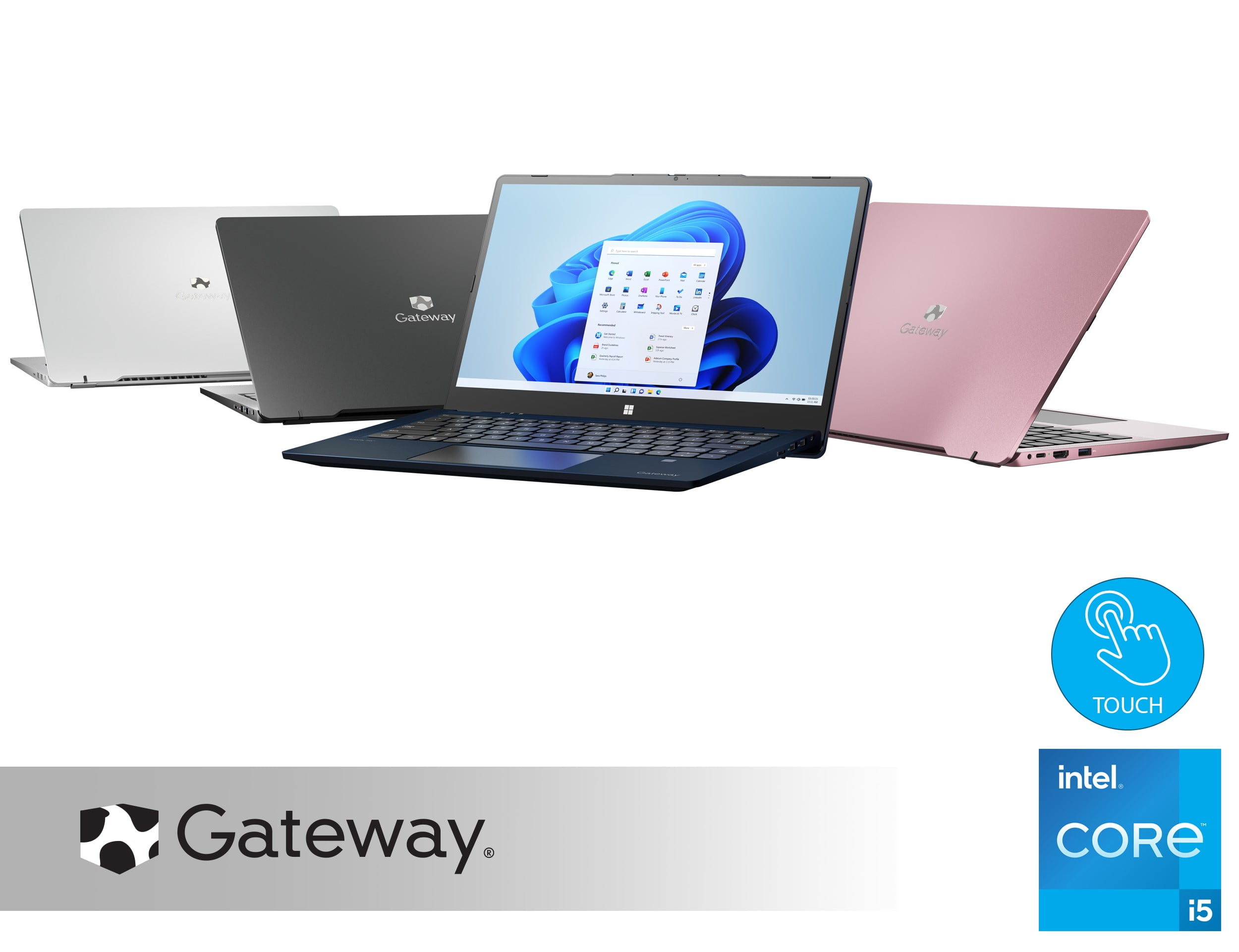 Gateway 14.1" Ultra Slim Notebook, FHD Touchscreen, Intel Core i5-1235U, 8GB RAM, 512GB SSD, Fingerprint Scanner, Tuned by THX Audio, 2MP Camera, HDMI, Windows 11, Black