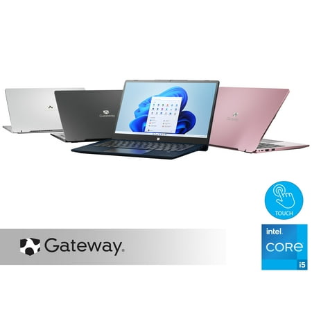 Gateway 14.1" Ultra Slim Notebook, FHD Touchscreen, Intel Core i5-1235U, 8GB RAM, 512GB SSD, Fingerprint Scanner, Tuned by THX Audio, 2MP Camera, HDMI, Windows 11, Silver