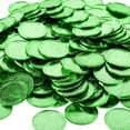 thumbnail image 5 of QuanTara St. Patrick's Day Plastic Coins, 50-Pack Gold & Green Foil Coins for Party Favors, Treasure Hunt Game, Table Scatter Decorations, 5 of 6