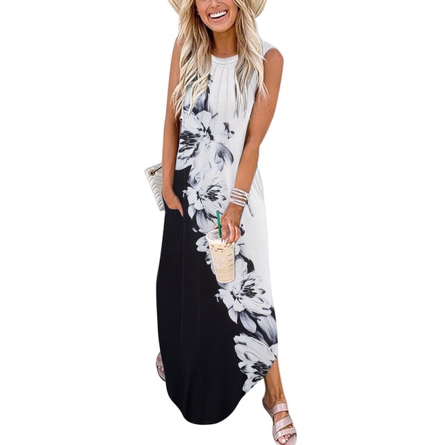 Vestido de verano Zeagoo 2025 vestido de verano con estampado de flores para mujer