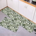 thumbnail image 3 of Kitchen Rugs and Mats,Summer Green Palm Trees Seamless 2 Piece Anti Fatigue Area Runner Rug Set Comfort Standing Floor Mat,Watercolor Tropical Plants Non Slip Absorbent Doormats for Laundry/Bathroom, 3 of 6