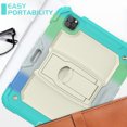 thumbnail image 2 of XYX For iPad Pro 11 inch Case (2022/2021/2020/2018), 3in1 Heavy Duty Shockproof Tablet Case with Stand, Shoulder Strap, Rainbow Blue, 2 of 7