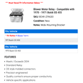 thumbnail image 2 of Blower Motor Relay - Compatible with 1970 - 1971 Buick GS 455, 2 of 2