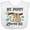 AA-White, variant on Inktastic My Poppy Loves Me with Sloth and Hearts Boys or Girls Baby Bib
