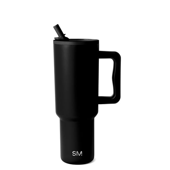 Simple Modern 40 oz Trek Tumbler with Leakproof Folding Straw Lid - Midnight Black