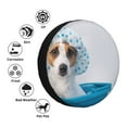 Salouo Terrier Takes A Bath With Shower Cap Print Spare Tire Cover 1417 inch Spare Tire