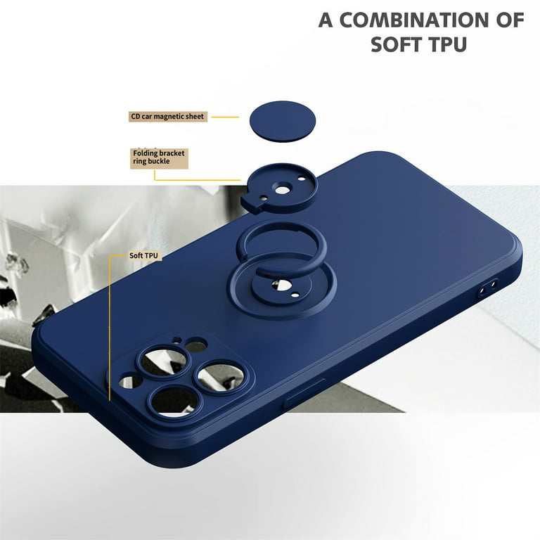 Achetez Pour L'iphone 14 Pro Max Ring Kickstand Téléphone Clai de