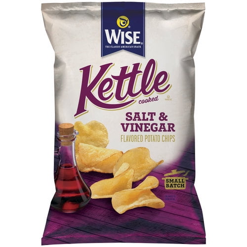 Wise Kettle Cooked Salt & Vinegar Flavored Potato Chips, 9 oz Walmart