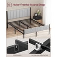 thumbnail image 5 of Queen Size Upholstered Bed Frame with Footboard, 1100 lb Capacity, Steel Slats, No Box Spring, Easy Assembly, Modern Minimalist, Dove Gray, 5 of 6