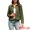 M Army Green, variant on DARING DIVA Women's Faux Suede Fringe Cowgirl Style Long Sleeve Jacket XS Brown
