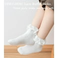 thumbnail image 2 of Toddler Girl Socks Toddler Ruffle Sock Girls 2t-3t Baby Infant Dress Lace White Frilly Ruffle Socks for Girls, 2 of 7
