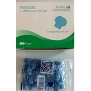 Global Medical Products Syringe Tip Cap, Luer Lock, Blue, Non-Sterile, 100 Pack