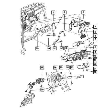 Genuine OE Mopar Steering Column Shroud, Lower - 5GX57DX9AA