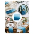 thumbnail image 3 of Sky Blue Ombre Cloth Napkins Set of 6 Reusable Dinner Napkins, Modern Abstract Art Ocean Oil Painting Cocktail Napkin Washable Table Napkins for Wedding/Holiday Party/Baby Shower 20"x20", 3 of 7