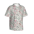 thumbnail image 3 of Xecao Fairy Floral print Hawaiian shirt - a stylish short-sleeve button-down for men, perfect for casual beach and tropical outings., 3 of 9
