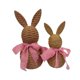 thumbnail image 3 of 2 piezas de adorno de conejo de Pascua tejido, figura de conejo, hermosa decoración coleccionable de conejo Rosa, 3 of 8