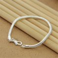 thumbnail image 1 of Nueva pulsera de plata de ley 925, pulsera de hueso de serpiente con corazón de trébol de cuatro hojas para mujeres y hombres, regalo de joyería con dijes Dengxun unisex, 1 of 2