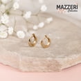 thumbnail image 7 of Mazzeri 14k Solid Gold Huggie Hoop Earrings for Women, 2.5mm Wide with Hinged Closure, Hypoallergenic, Flat Polished Gold Huggie Earrings 14k Real Gold For Women and Men, 7 of 7